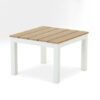 Mesita auxiliar Viena madera poliwood aluminio blanco 48x48