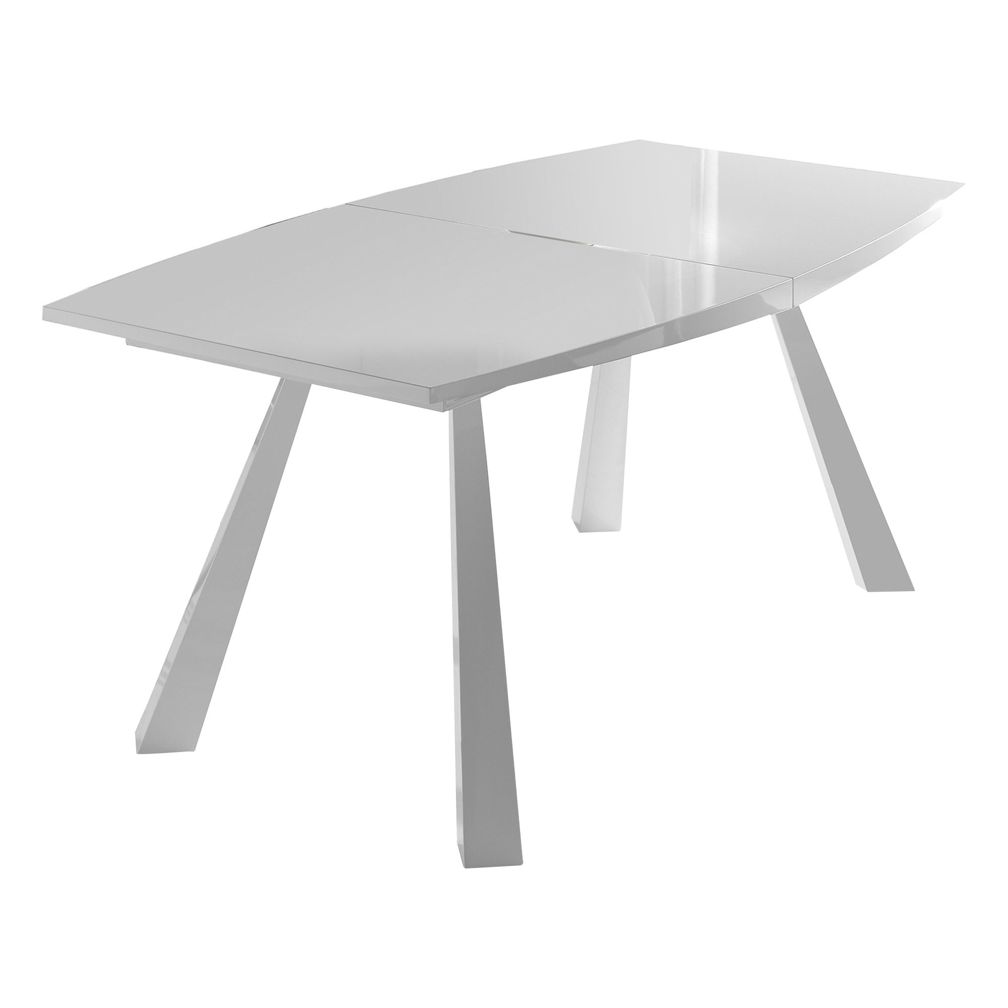 Mesa Oval blanco brillo extensible 180-230x95