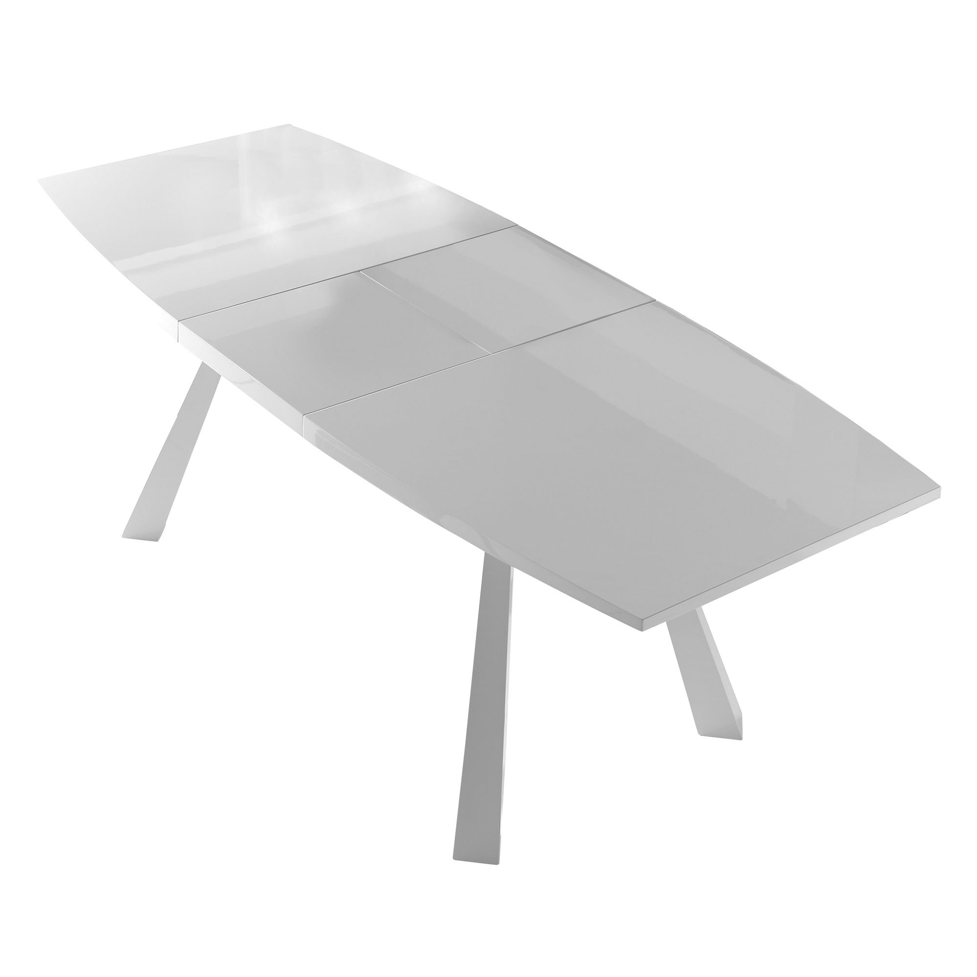 Mesa Oval blanco brillo extensible 180-230x95