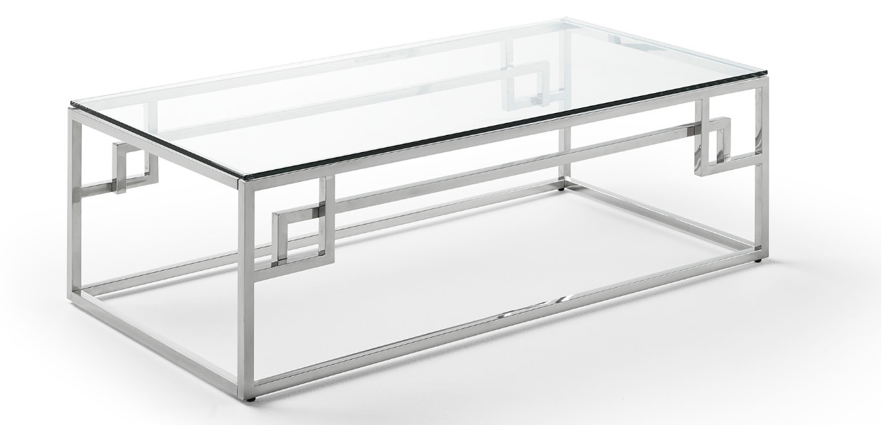 Mesa de centro acero cristal 120x60 CT-229