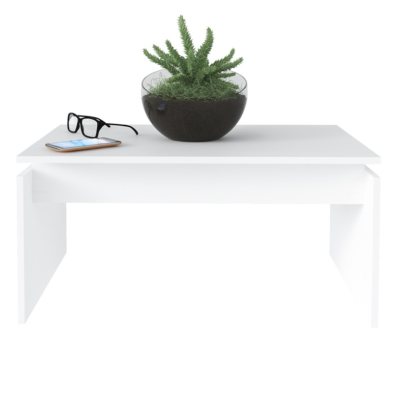 Mesa de centro blanco Capri 80x50