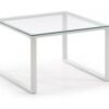 Mesa centro blanco cristal 60x60