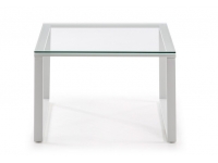 Mesa centro blanco cristal 60x60