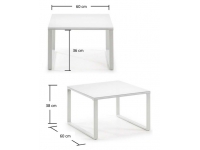 Mesa centro blanco cristal 60x60