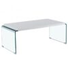 Mesa de centro canada cristal lacado blanco brillo 110x55