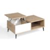 Mesa de centro elevable blanco roble Aspen 100x60