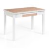 Mesa de cocina Bari blanco roble 100-160x60