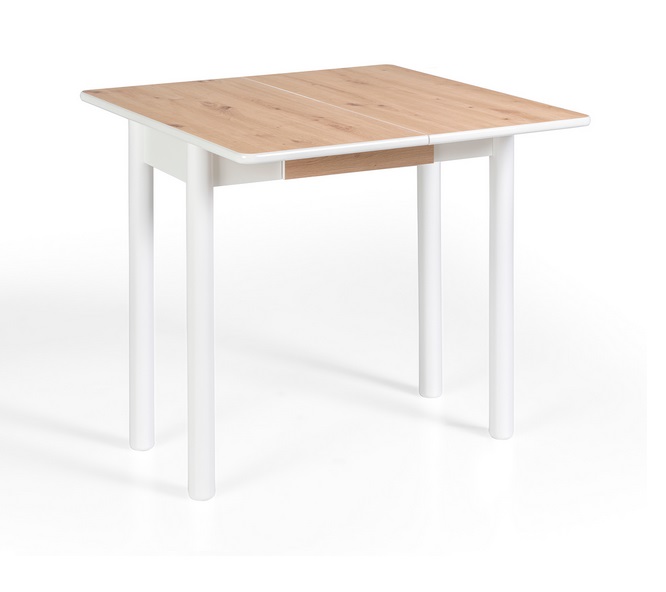 Mesa de cocina Capri blanco roble 80x40-80