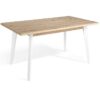 Mesa comedor roble patas blanco Moritz 160x90