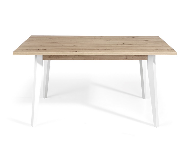 Mesa comedor roble patas blanco Moritz 160x90