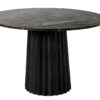 Mesa redonda mármol negro base madera negro 120 cm