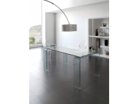 Mesa de comedor cristal transparente 160X90