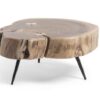 Mesa de centro acaia natural pies metal 49x47