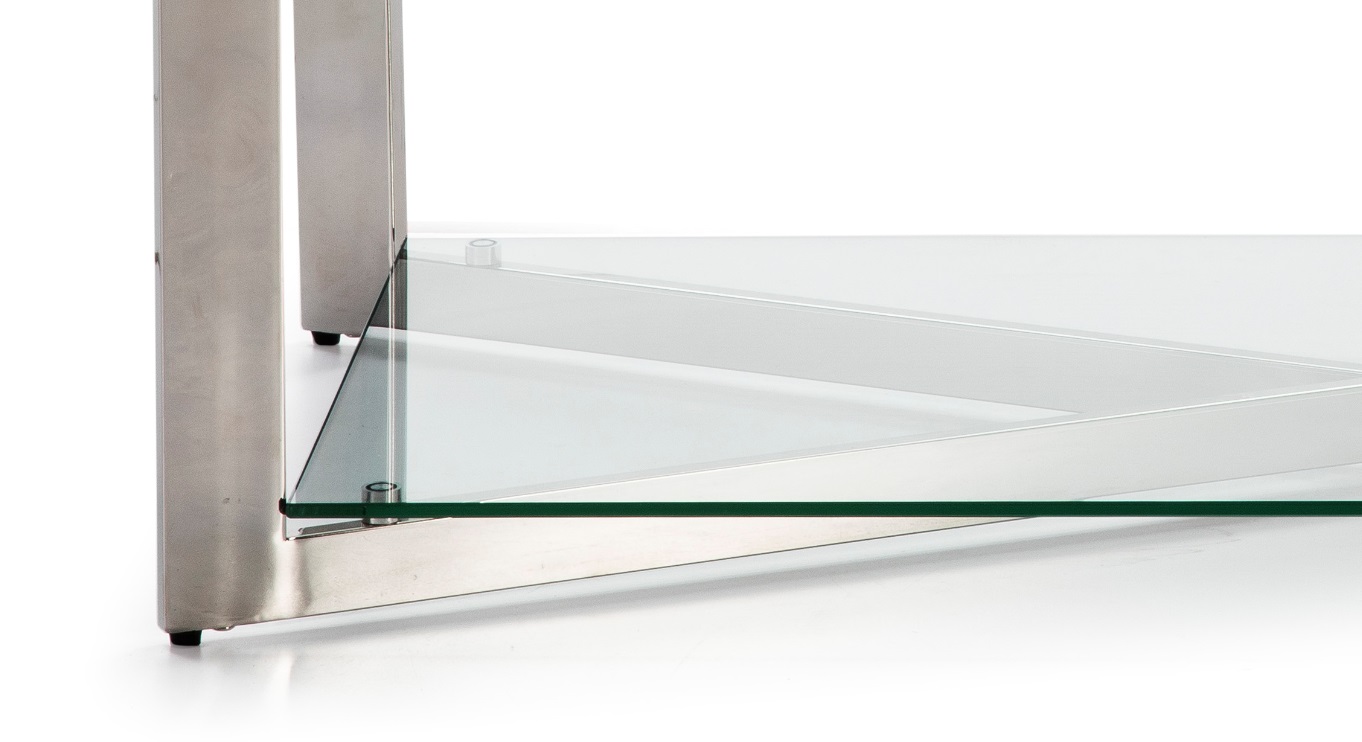 Mesa de centro acero inoxidable cristal 120x60 CT-805