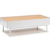 Mesa de centro Arista blanco mate roble 110x60