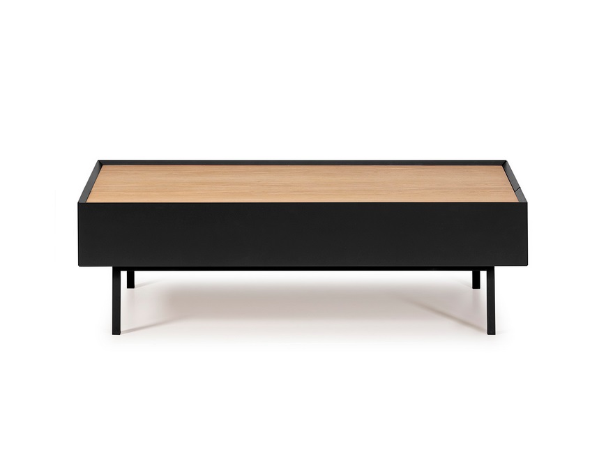 Mesa de centro Arista negro mate roble 110x60