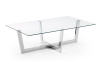 Mesa de centro acero cristal uves