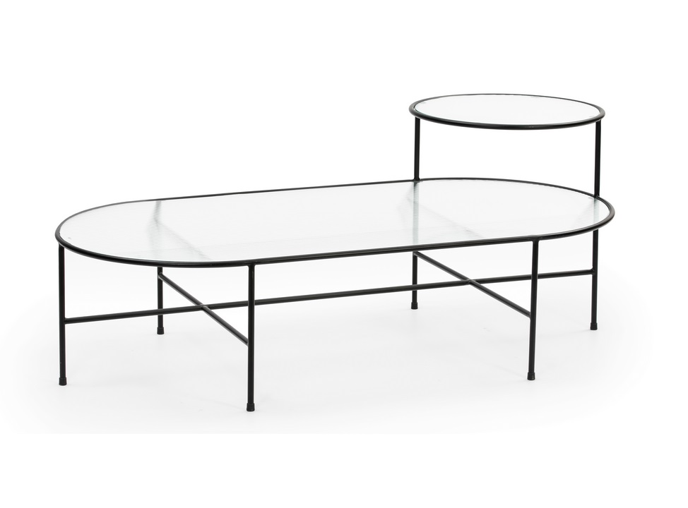 Nix mesa de centro metal negro 126x66