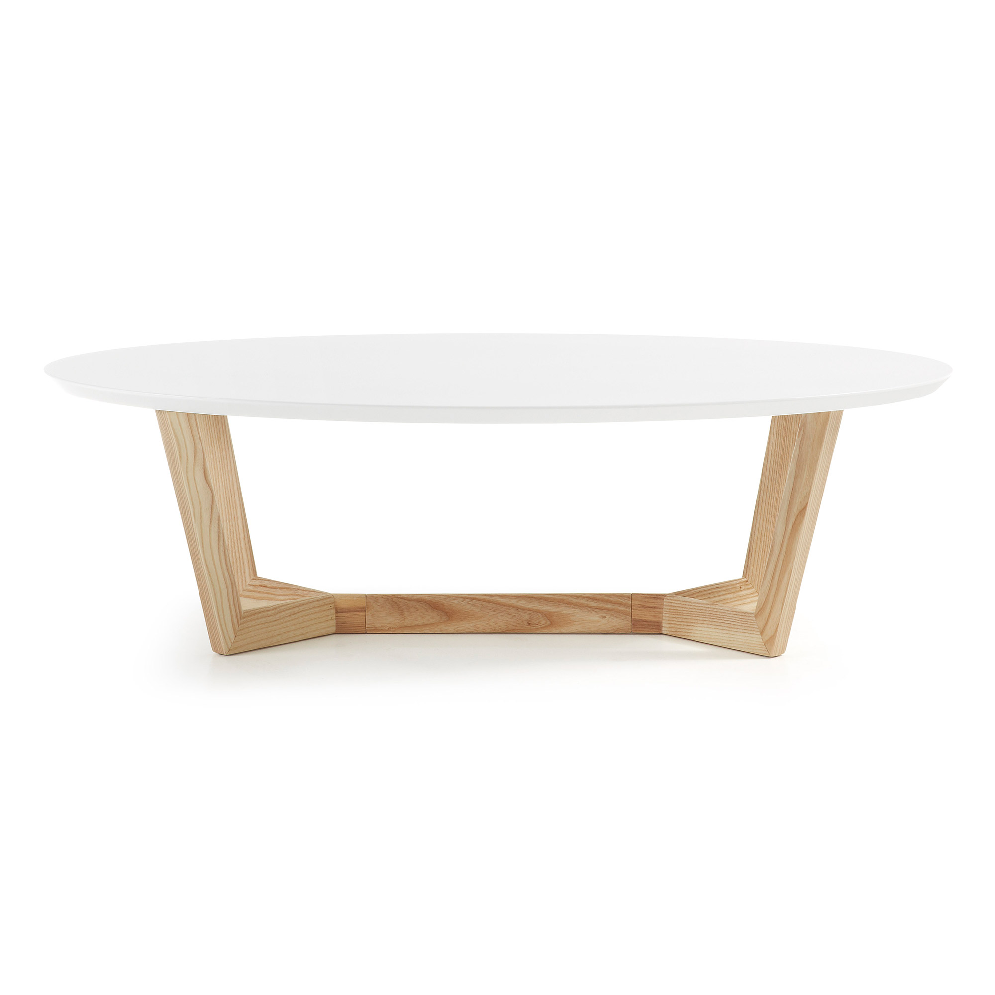 Mesa centro nordic blanco mate fresno oval 120