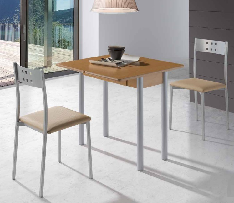 Conjunto de cocina mesa extensible roble Corsa sillas Faro