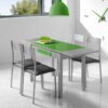 Conjunto de cocina mesa Amtibes MDF gris cristal verde