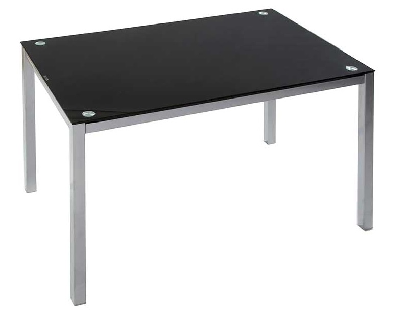 Mesa de cocina Berna cristal negro 110x70