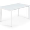 Mesa extensible lam cristal blanco 140-200x90