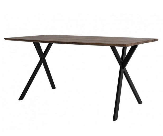 Mesa industrial nogal patas de árbol 160x90