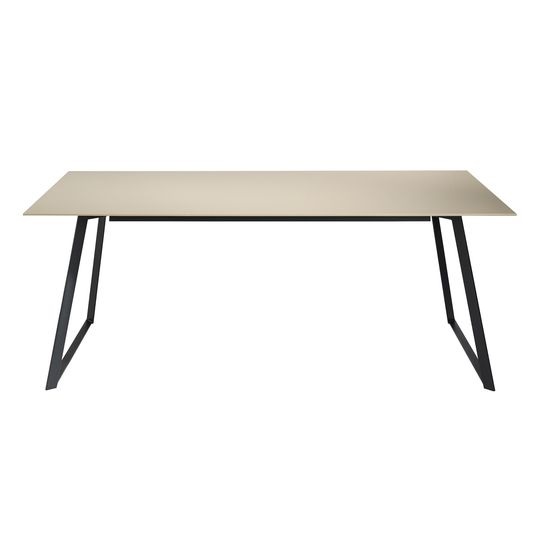 Mesa Comedor Lotus Sobre Lacado Moka Metal Negro 200x90