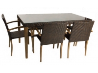 Mesa de rattan y madera Daisy 160x90