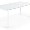 Mesa extensible cristal blanco Lam 120-180x80