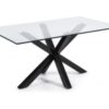 Mesa Ikon cristal acero negro