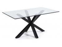 Mesa Ikon cristal acero negro