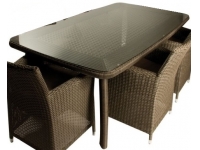 Mesa rattan envejevido marron Dallas