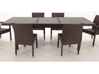 Mesa extensible de rattan Kity