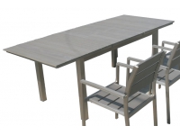 Conjunto terraza aluminio lamas poliwood Ohio