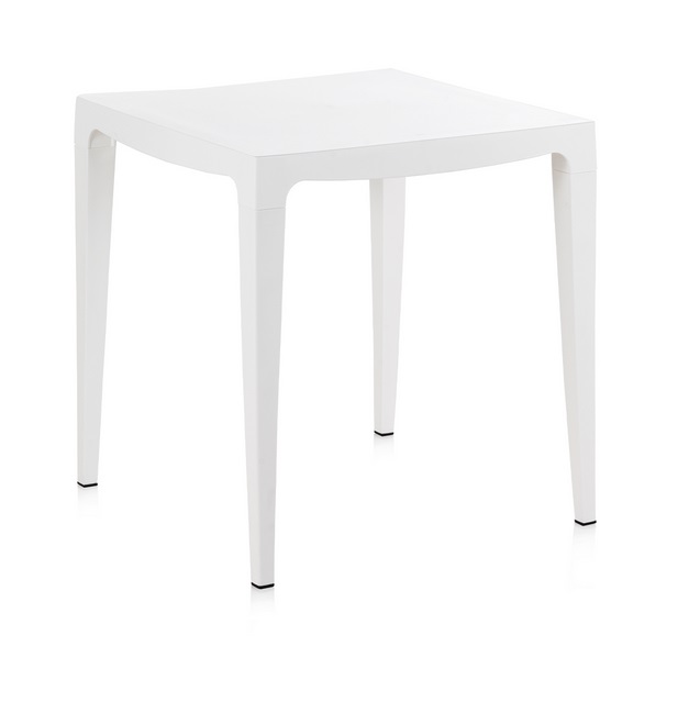 Mesa terraza clip blanco 70x70