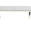 Mesa Cuzco aluminio cristal blanco 180-240x100 cm