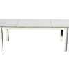 Mesa Cuzco aluminio cristal blanco 200-300x100 cm