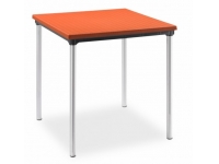 Mesa apilable imitacion rattan naranja