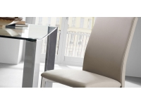 Mesa comedor cristal transparente cromada Urban 160x90