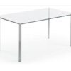 Mesa comedor cristal transparente cromada Urban 160x90