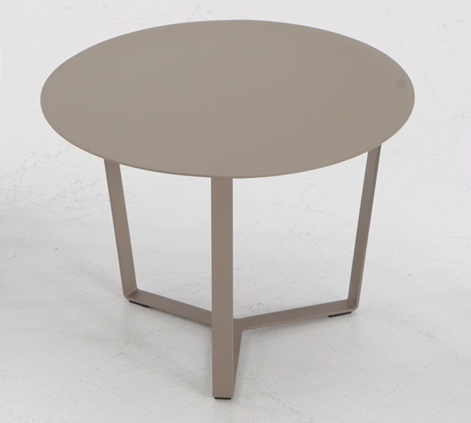 Mesa auxiliar aluminio taupe para tumbona