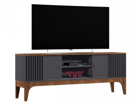 Mueble TV Escocia gris antracita nogal 160 cm