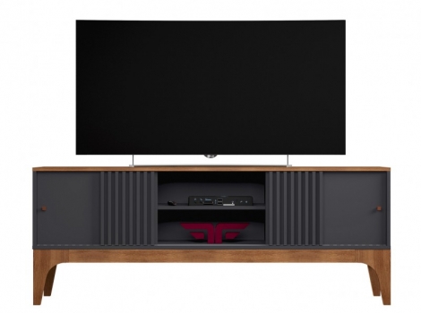 Mueble TV Escocia gris antracita nogal 160 cm