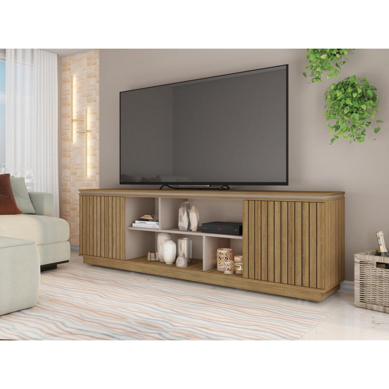 Mueble Tv London nude y roble 180cm