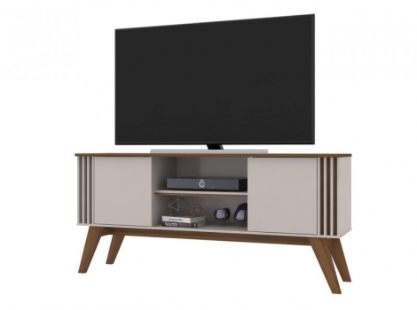 Mueble TV Polonia blanco roto nogal 150cm