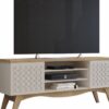 Mueble TV Royal blanco roto y peral 160cm