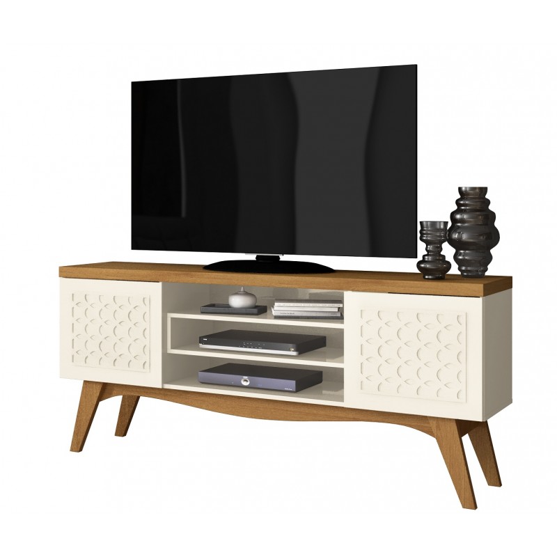 Mueble TV Royal roble y blanco roto 160cm