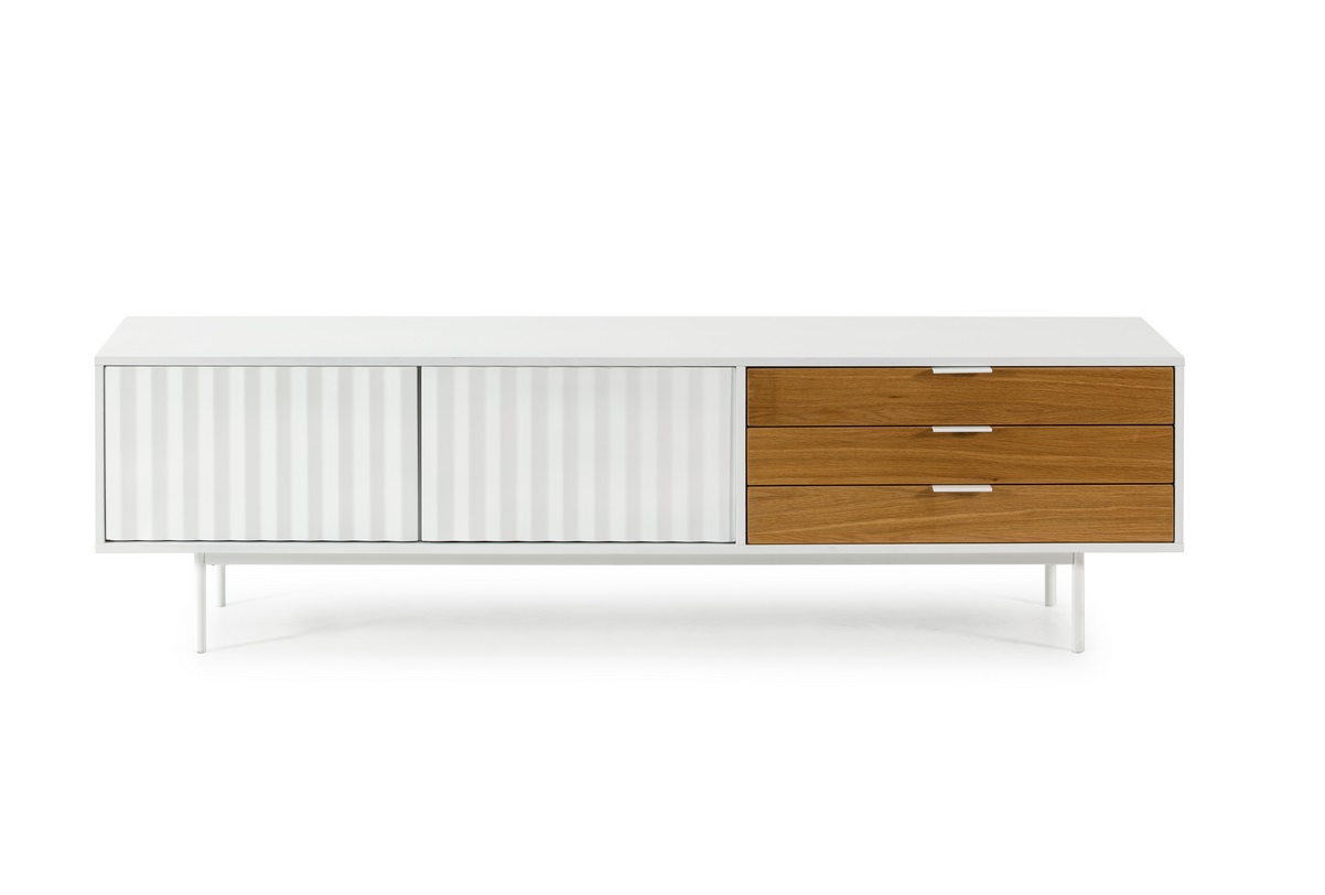 Mueble TV sierra blanco roble 180